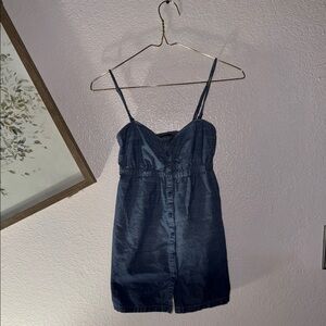 Silver Jeans Dark Blue Button-Front Tank Top